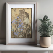 Cartaz de Decoupage de Casal Medieval Vintage