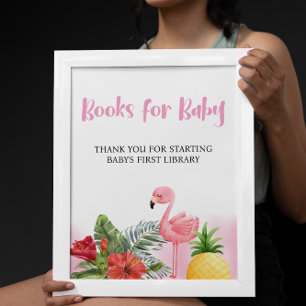 Poster Cartaz de Desejos Rosa de Flamingo Tropical para B