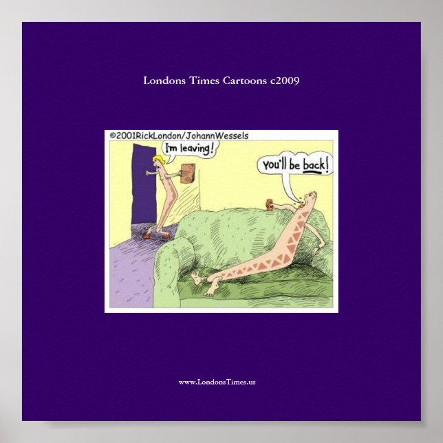 Póster Cartaz de Desenho Animado Divertido sobre Relacion (Frente)