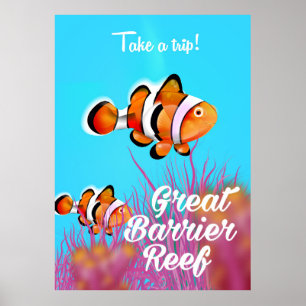 Poster cartaz de desenho animado do peixe palhaço da Gran