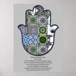 Poster Cartaz de Design de Mão Khamsa 2 Alugador Luxuoso