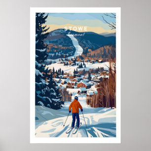 Poster Cartaz de Destino de Esqui em Vermont 1