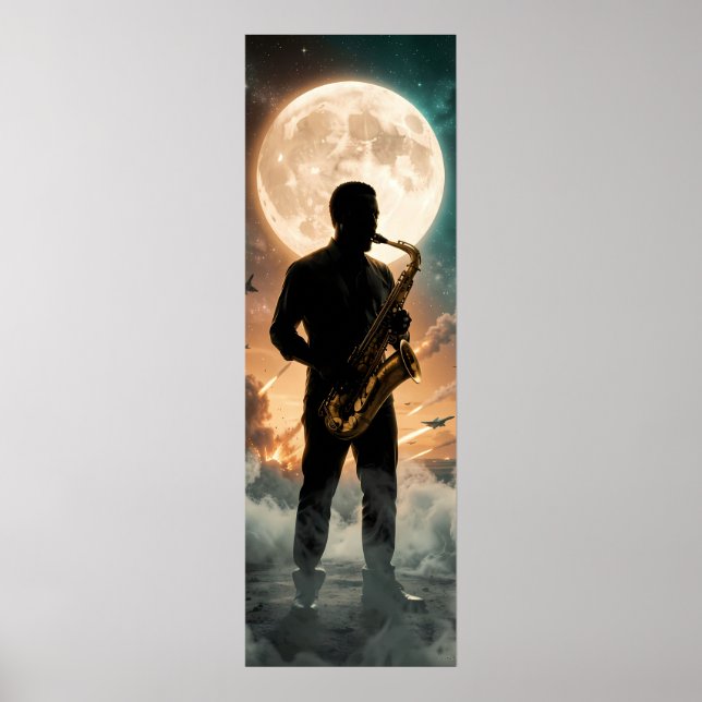 Poster Cartaz de Devaneio ao Saxofone ao Luar no Caos (Frente)