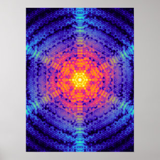 Poster Cartaz de Difração Hexagonal