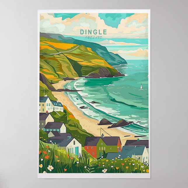 Poster Cartaz de Dingle Irlanda (Frente)