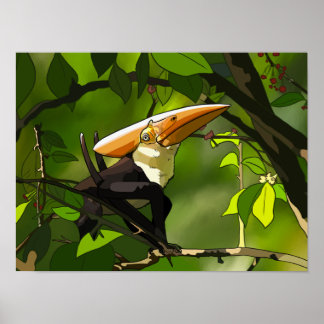Poster Cartaz de Dinossauro - Thalassodromeus Tucano