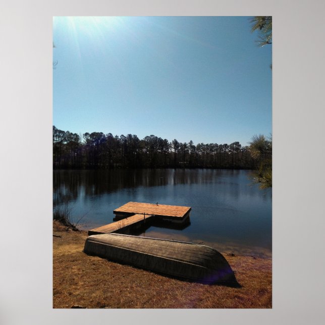 Poster Cartaz de Dock no Lago Tranquilo (Frente)