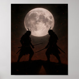 Poster Cartaz de Duelo Épico de Samurai sob a Lua Cheia