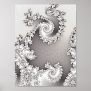 Poster Cartaz de Dupla Espiral Prateada