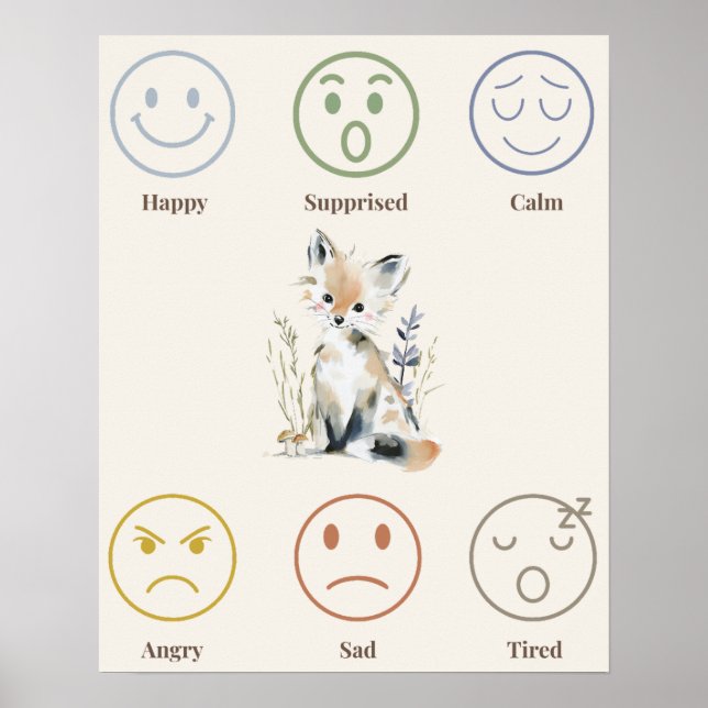 Poster Cartaz de Emoções da Floresta (Frente)