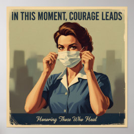 Poster Cartaz de Enfermeira Inspirador Vintage