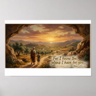 Poster Cartaz de Escritura de Jeremias 29:11 Versículo da