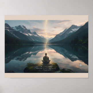 Poster Cartaz de Escritura do Salmo 46:10 KJV | Arte Cris