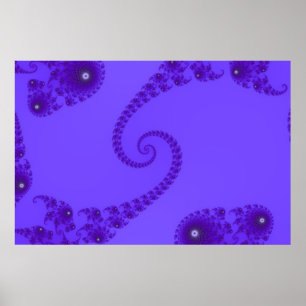 Poster Cartaz de Espiral Dupla Roxo Azul