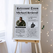 Cartaz de Espuma de Aposentadoria de Veterano Mili