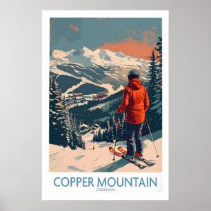 Poster Cartaz de Esqui Copper Mountain Wall Art Esportes 