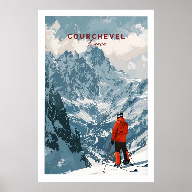 Poster Cartaz de Esqui Courchevel 1 (Frente)