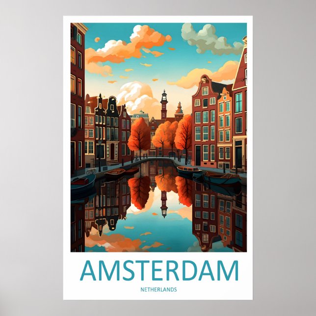 Poster Cartaz de Esqui de Amsterdã Parque Nacional de Via (Frente)