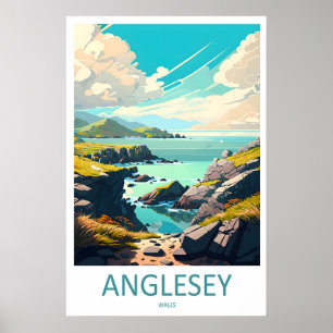 Poster Cartaz de Esqui de Anglesey Parque Nacional Viagen