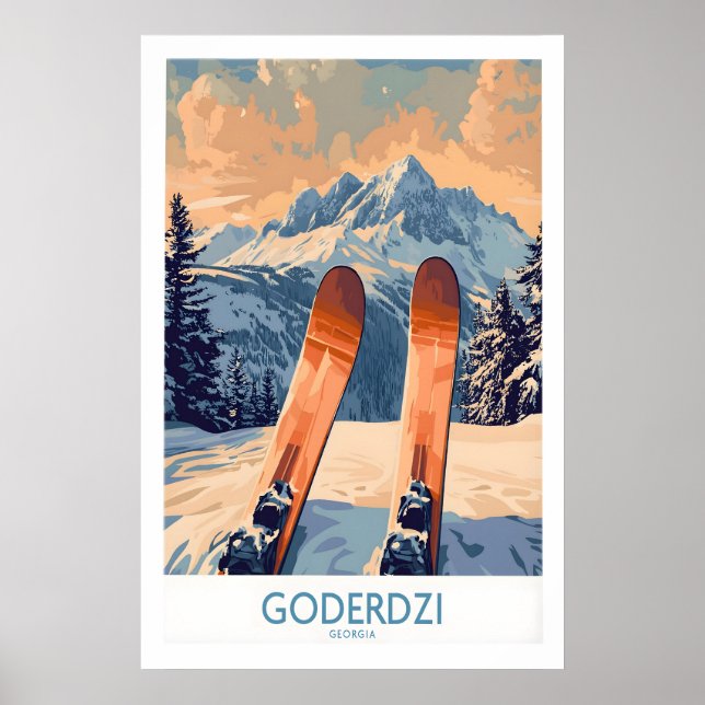 Poster Cartaz de Esqui Goderdzi 1 (Frente)