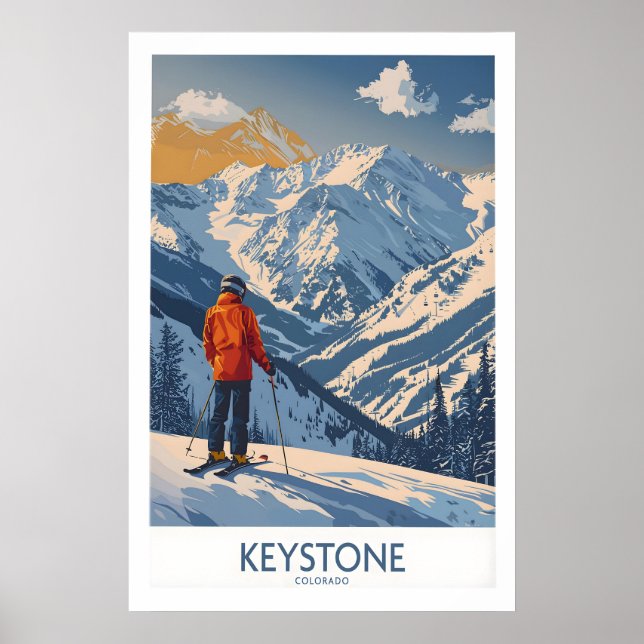 Poster Cartaz de Esqui Keystone - Colorado 1 (Frente)