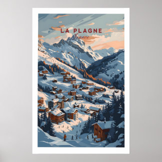Poster Cartaz de Esqui La Plagne 1