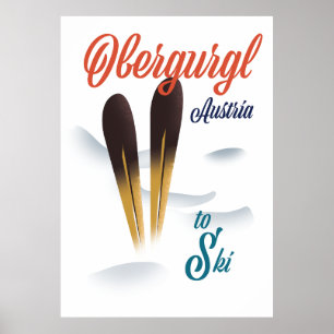 Poster Cartaz de esqui Obergurgl Áustria
