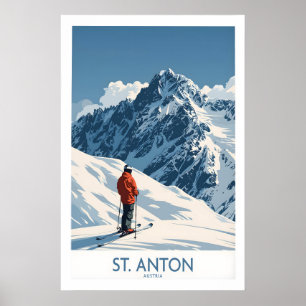 Poster Cartaz de Esqui St Anton 1