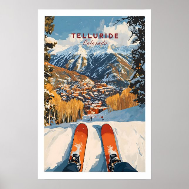 Poster Cartaz de Esqui Telluride 1 (Frente)