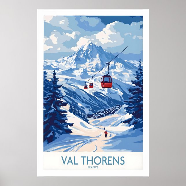 Poster Cartaz de Esqui Val Thorens 1 (Frente)