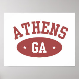 Poster Cartaz de estilo atlético vintage de Athens, Geórg