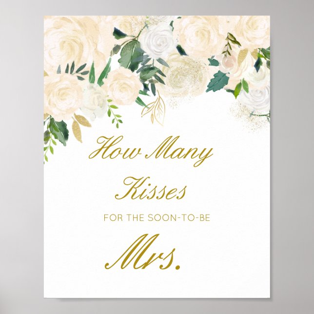 Poster Cartaz de Estimativa de Beijos para a Sra. em Brev (Frente)