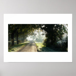 Poster Cartaz de Estrada Rural em Cheshire