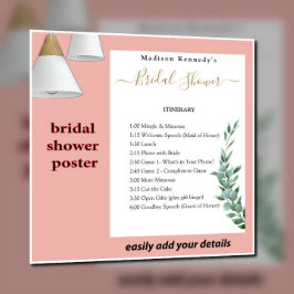 Poster Cartaz de Eventos de Chá de Panela Teal Fab Fun