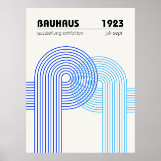 Poster Cartaz de Exposição Bauhaus 1923