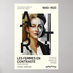 Poster Cartaz de Exposição de Artistas Femininas Impressã