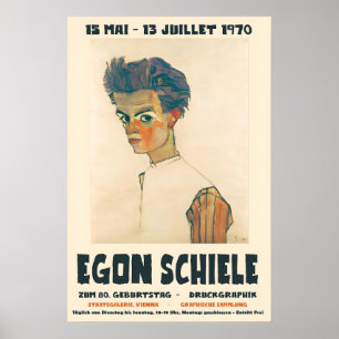 Poster Cartaz de Exposição de Egon Schiele Staatsgalerie