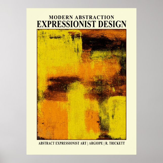 Poster Cartaz de exposição expressionista abstrata modern (Frente)