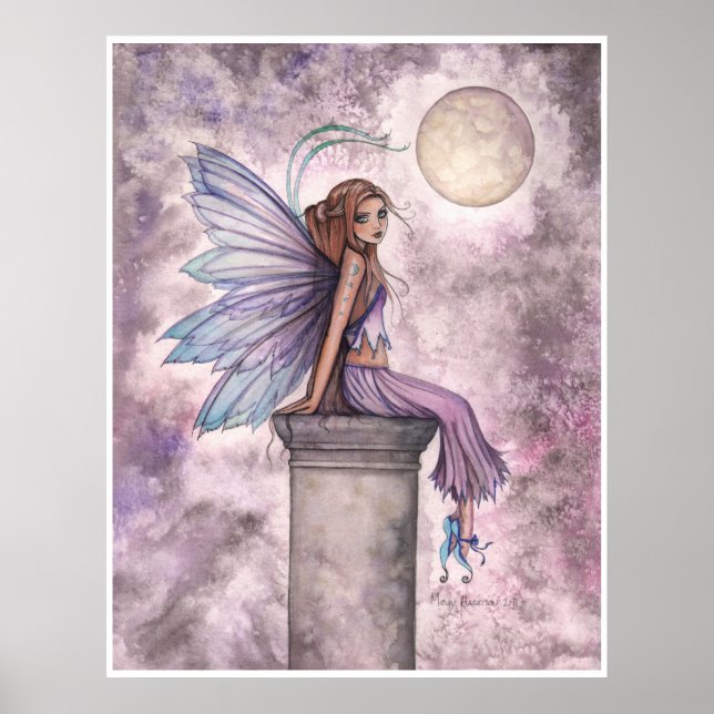 Póster Cartaz de Fantasia de Fadas da Lua Pendente Baixa (Frente)