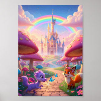 Poster Cartaz de Fantasia do Castelo de Contos de Fadas C