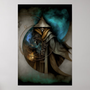 Poster Cartaz de Fantasia do Mago das Trevas   Decoração 