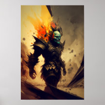 Cartaz de Fantasia do Senhor da Guerra Orc | Decor
