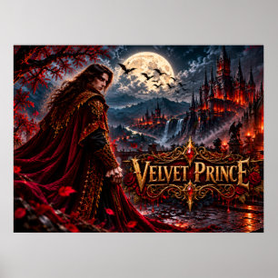 Poster Cartaz de Fantasia Gótica do Príncipe de Veludo Va