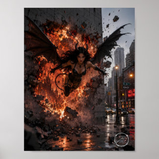 Poster Cartaz de Fantasia Urbana de Avanço Infernal