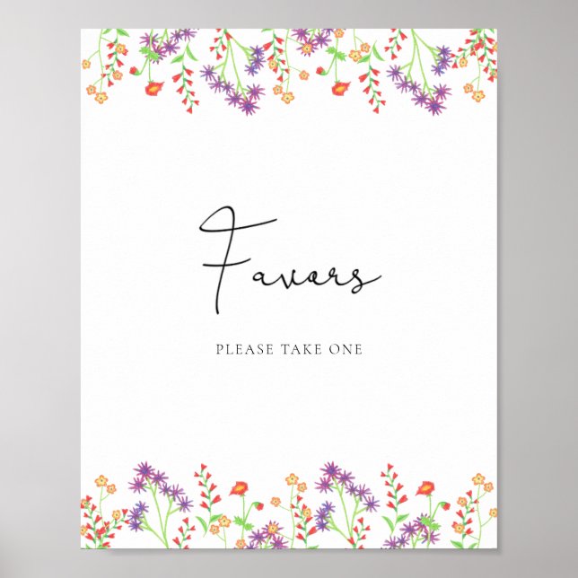Poster Cartaz de Favoritos de Flores Silvestres (Frente)
