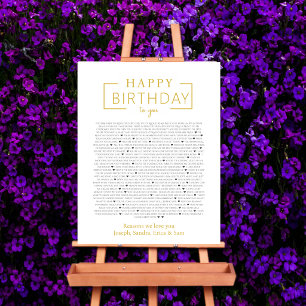 Poster Cartaz de Feliz Aniversário para Você   Razões pel