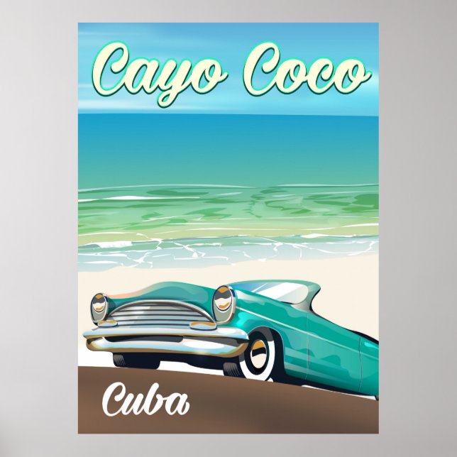 Poster Cartaz de férias cubano Cayo Coco (Frente)