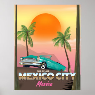Poster Cartaz de férias da Cidade do México, México