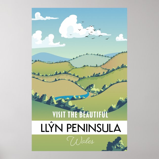 Poster Cartaz de férias da península de Llŷn País de Gale (Frente)