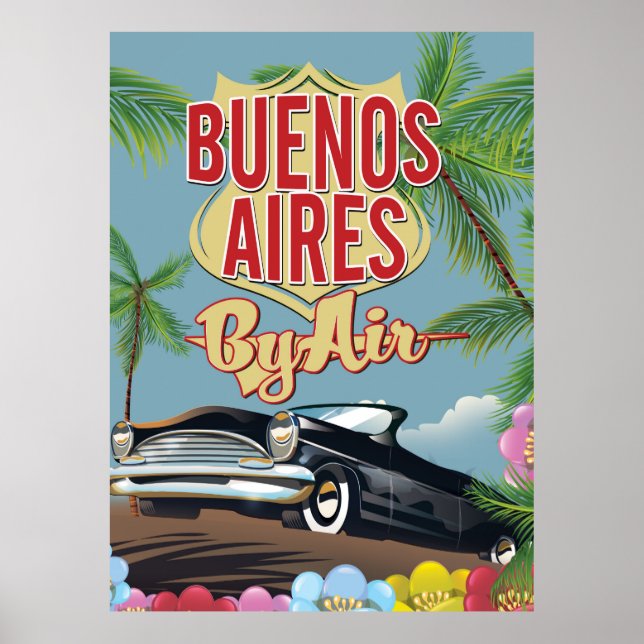 Póster Cartaz de férias em Buenos Aires, Argentina (Frente)